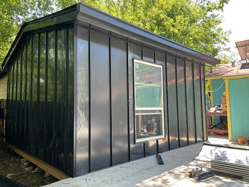 Black standing seam metal wall panels for Metal Roof Installation in Hood River