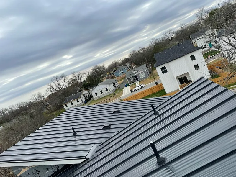 Standing seam metal roof panels with vents for Skylight Repair in Hood River